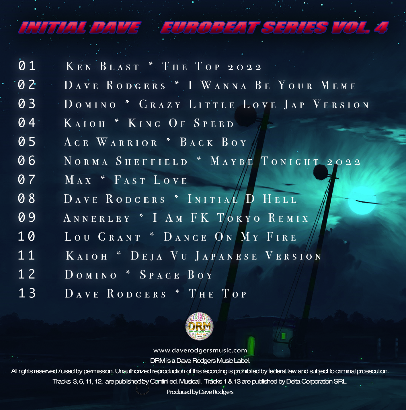 Initial Dave Eurobeat Series Vol​.​4 (Audio CD Downloadable) - Dave Rodgers